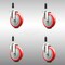 Service Caster 5 Inch 316SS Red Polyurethane Swivel 7/8 Inch Expanding Stem Caster Set SCC SCC-SS316EX20S514-PPUB-RED-78-4 - alternate 1